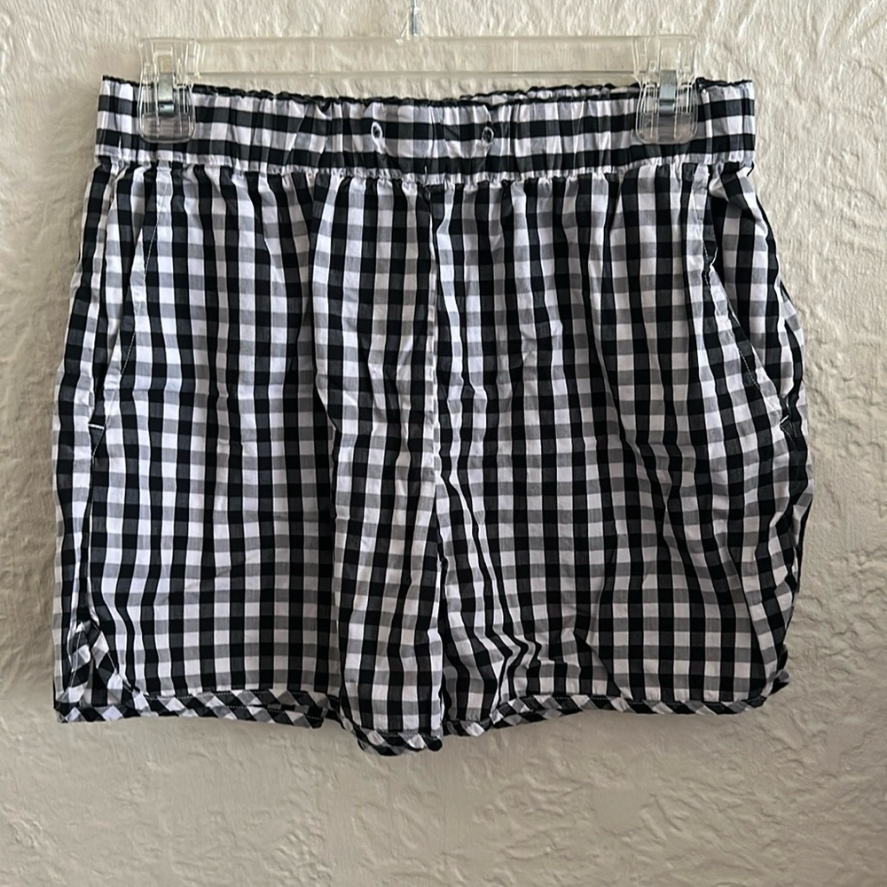 Alex Mill Black White Gingham Plaid Woven Shorts XS
